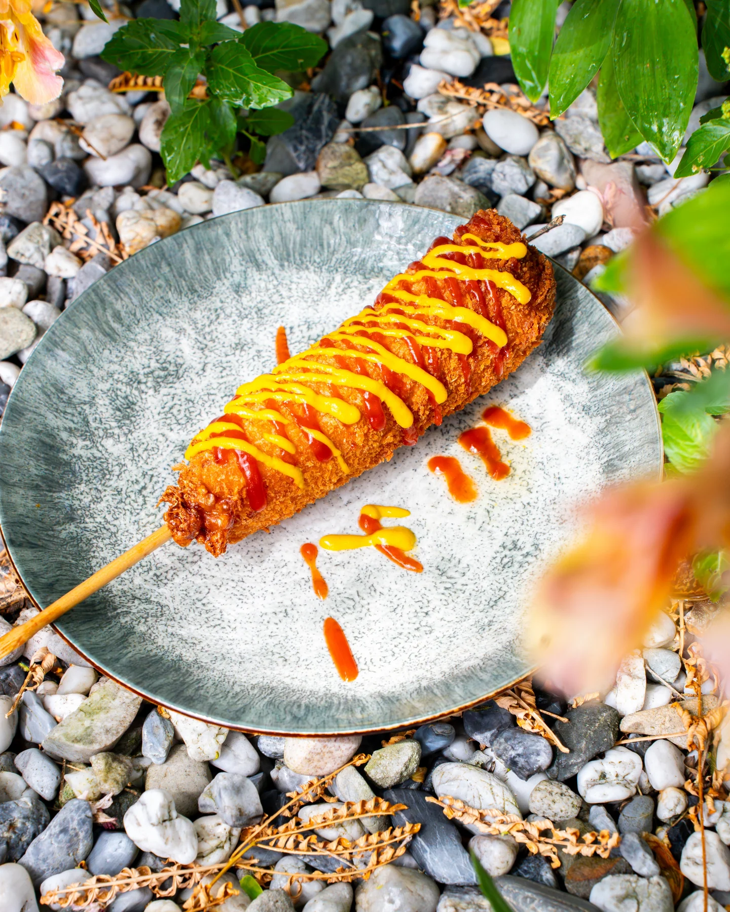 Corn dog servi chez Kimchi House